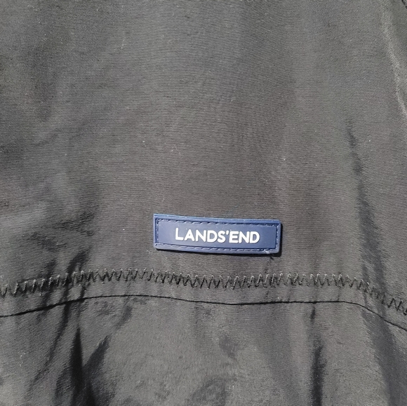 Lands End Mens Puffer Jacket Full Zip Up Long Sleeves Pockets Black Size XXL - Picture 3 of 16